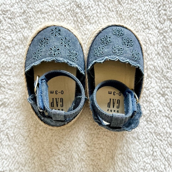 2 for $10/Gap Blue Chambray Eyelet Espadrilles - Picture 5 of 9